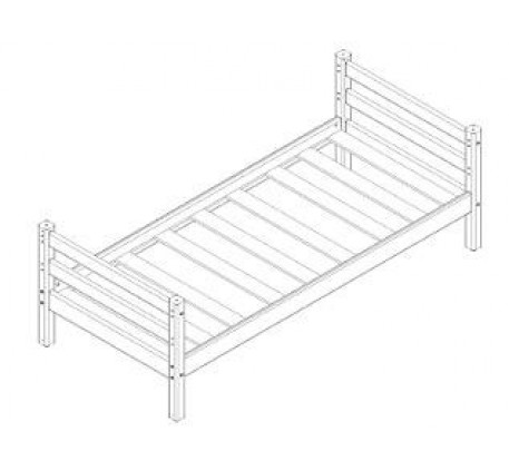 Угловая кровать Соня двухъярусная с прямой лестницей. Вариант 7